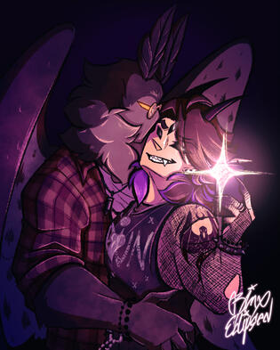 They're Going to a Concert :) (Binx belongs to me; Nicholas is originally made by Shufflewolfy but we now are parent creators of him)