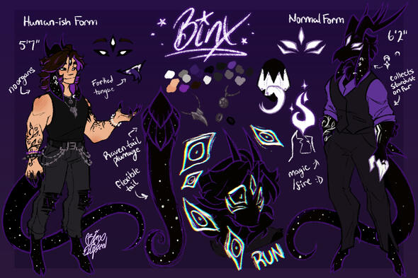 Binx Reference Sheet (Character Belongs to Me)