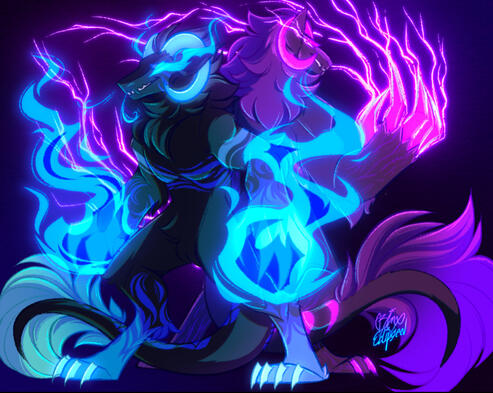 Two Full Body Commission (Characters belongs to Matrix.EXE and one other person)