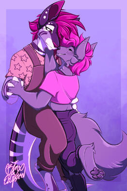 Commission done for Melody Wolf and SwordSage Riley on Bluesky